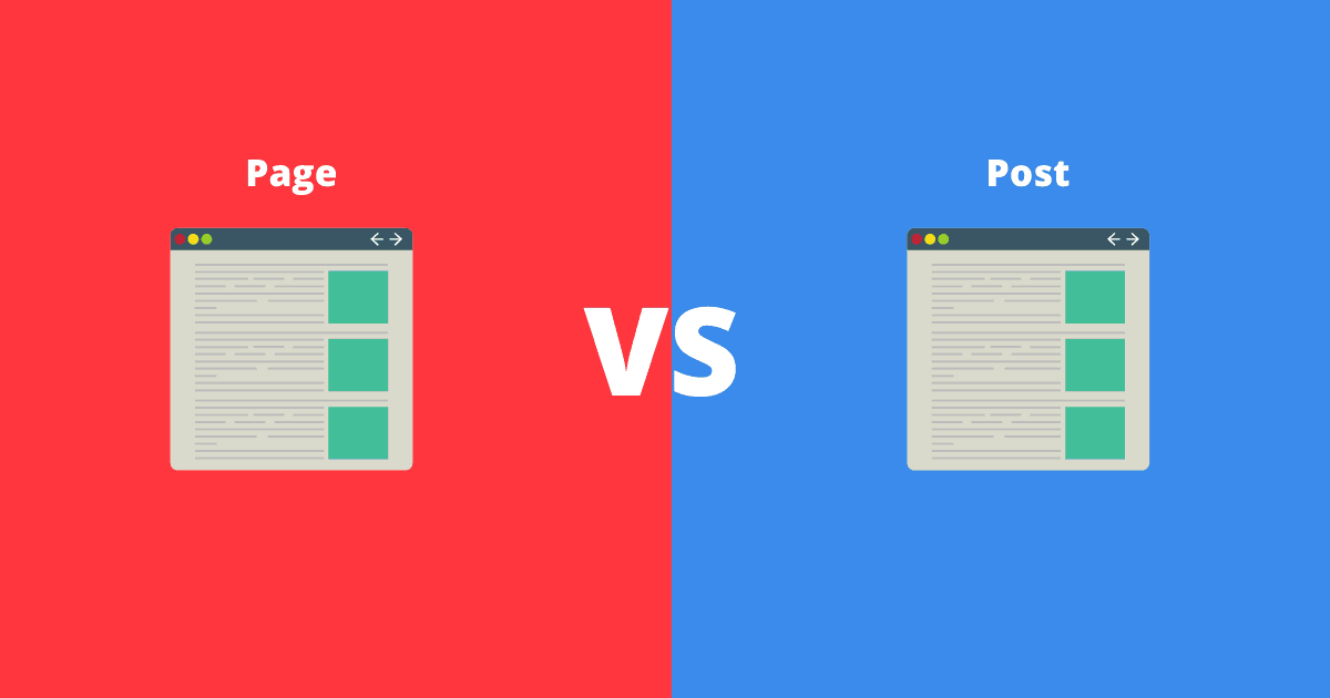 WordPress Page vs Post