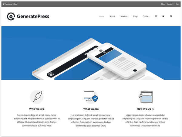 generatepress theme screenshot