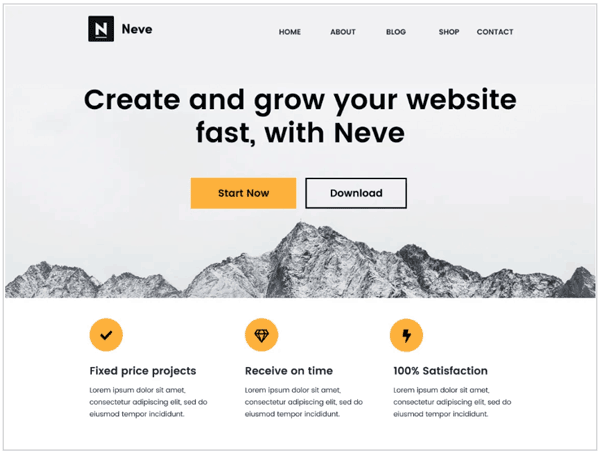 neve wordpress theme screenshot