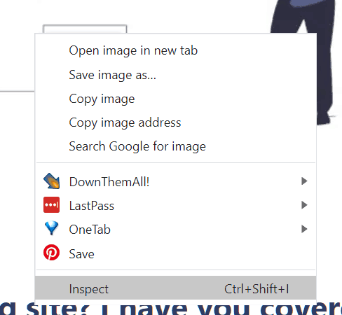 right click inspect element