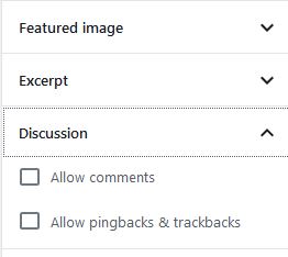 discussion block disable comments